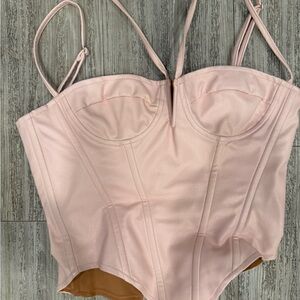 Miaou baby pink corset top